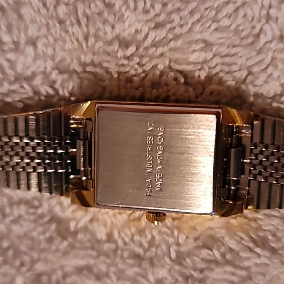 Vintage‎ \'80s Two-Tone Futura Womens Tank Watch Silver Gold main image 5